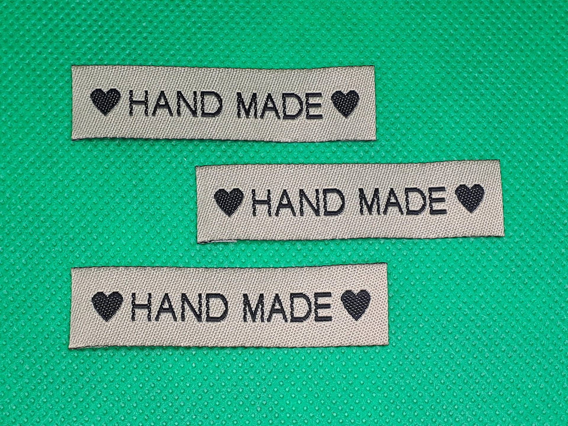 Label Handmade Hand Made 50 Stofflabel Gold Herz Etiketten Aufnäher Stoffetikett Basteln Nähen Label Handmade Hand Made 50 Stofflabel Gold Herz Etiketten Aufnäher Stoffetikett Basteln Nähen von botonesymas