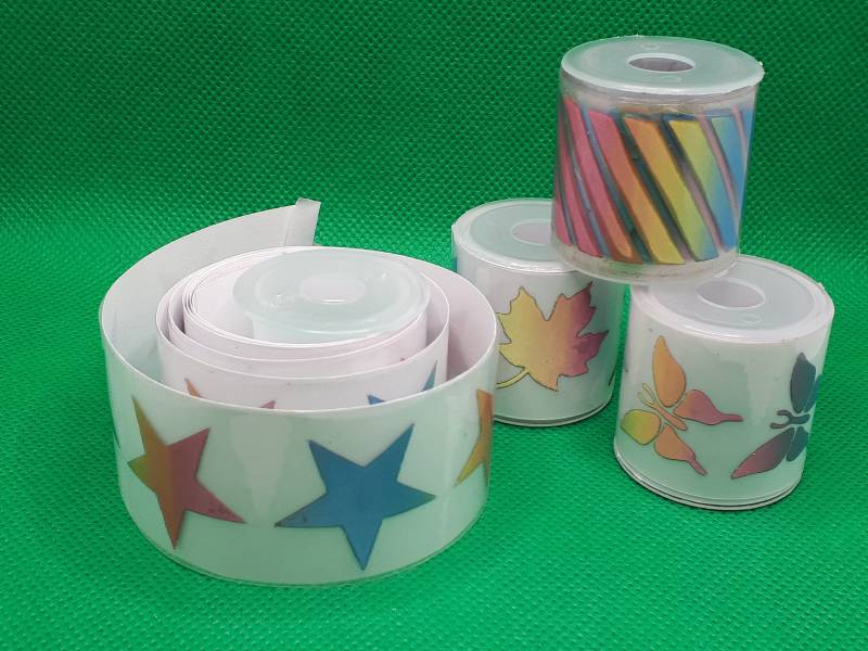 Reflektierende Aufkleber Bunt Sicherheitsaufkleber Heißprägefolie Textilaufkleber Bügelbild von botonesymas