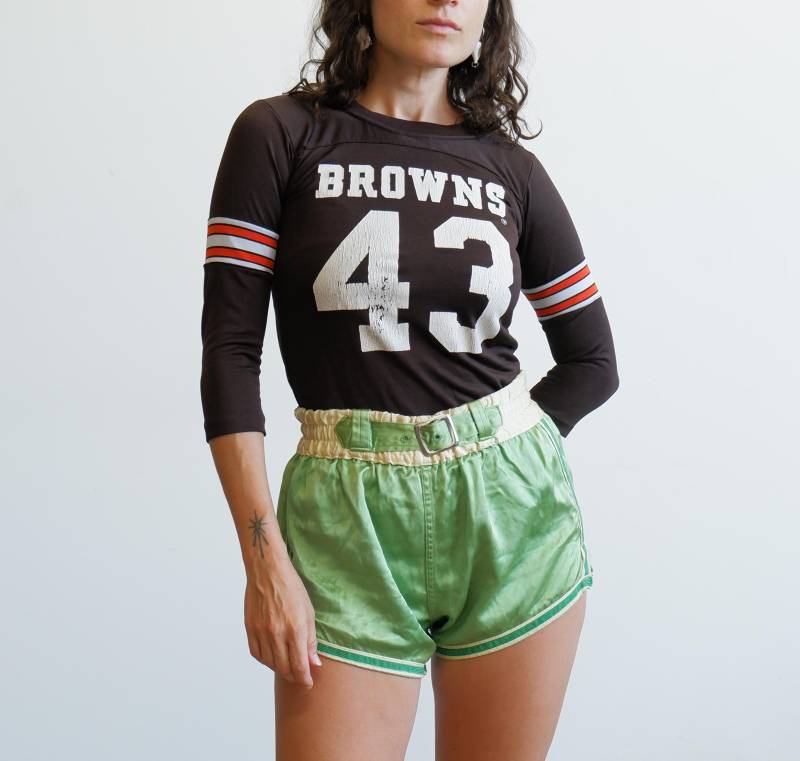 Vintage 80Er Jahre Cleveland Browns Quarter Sleeve Jersey/Nfl T Shirt/ Jungen Medium/ Xxs von bottleofbread