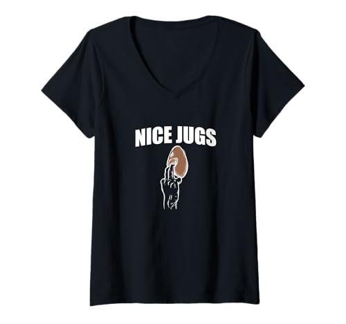 Damen Nice Jugs Bouldern T-Shirt mit V-Ausschnitt von boulder boulderer bouldering rock climbing Rock