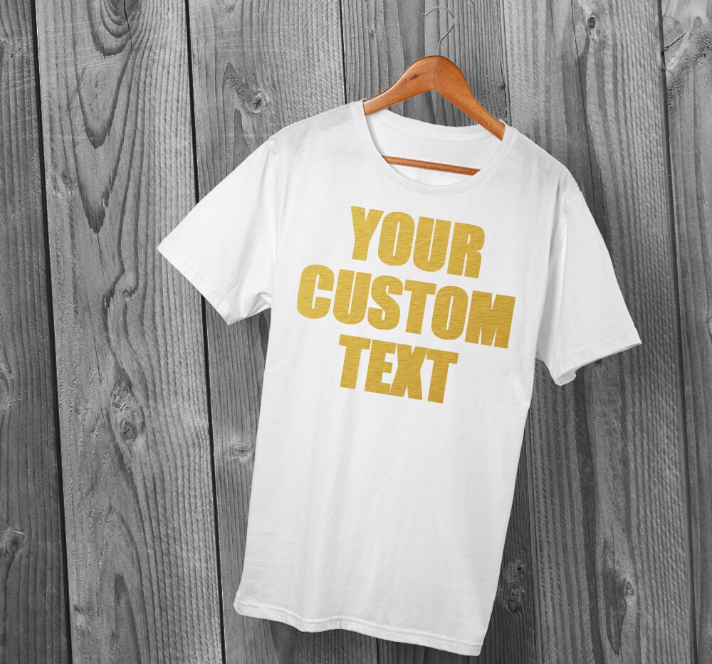 Individuelle T-Shirt Mit Ihrem Eigenen Text, Jede Schriftart Farbe, Für Männer Oder Frauen, Positive Vibes, Glänzend, Schön von boutiqueforpeople