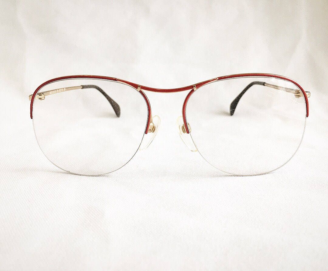 Vintage 1980 Silhouette Oversized Halbrand Brillen Brillengestelle von box5