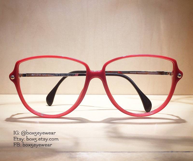 Vintage 1980 Silhouette Runde Kunststoff Brillen von box5