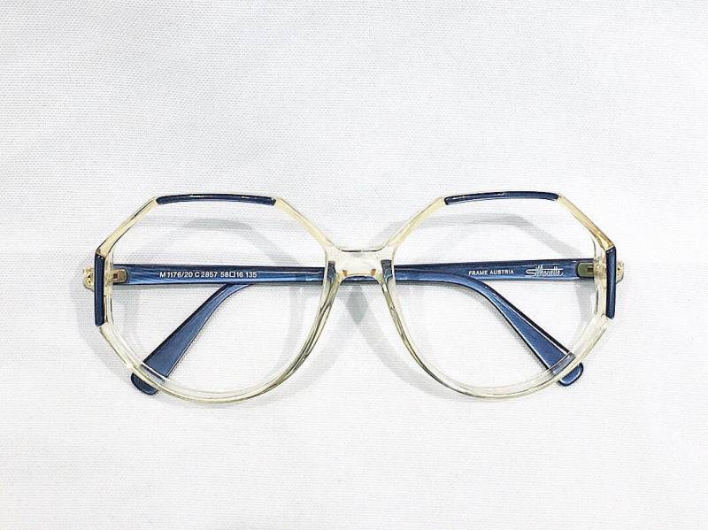 Vintage 1980's Silhouette Oversized Kunststoff Brille in Österreich von box5