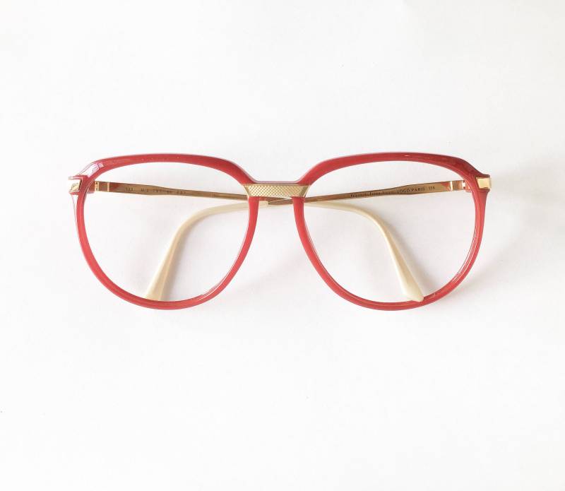 Vintage 1980Er Logo Paris Oversize Kunststoff Brille von box5