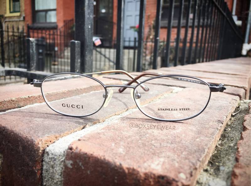 Vintage 1990Er Gucci Matte Gunmetall Brille von box5