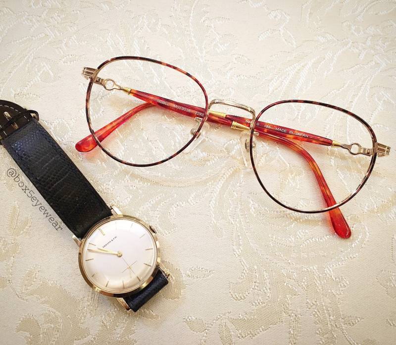 Vintage 1990Er Jahre Nobel 22K Vergoldete Brillen Brillengestelle von box5