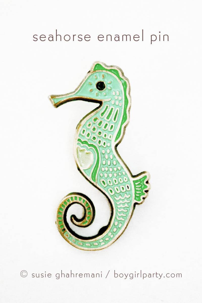 Coole Geschenke Für Sie Seepferdchen Brosche Quirky Brooch von boygirlparty