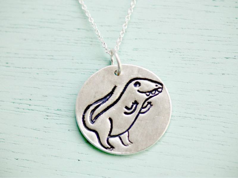 Dinosaurier-Halskette, T Rex Schmuck, T-Rex Tier Wissenschaft Nerd Geschenke, Geschenk Für Wissenschaftler Paläontologe Tyrannosaurus von boygirlparty
