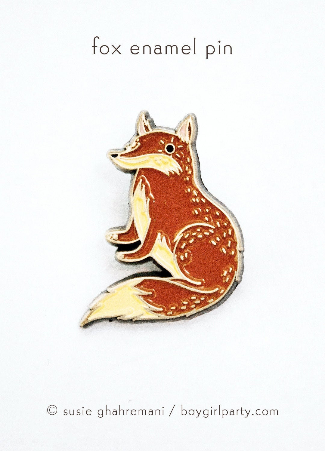Emaille-Pins Fuchs-Lapel-Nadel Stocking Stuffers Tierbrosche Cottage Kernstifte Für Rucksäcke Weißer Elefant Geschenke Vorrätig von boygirlparty