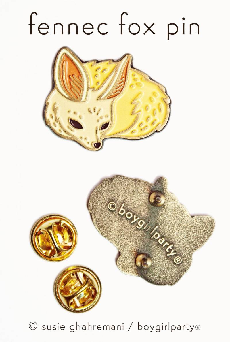 Fennek Fuchs Emaille Pin Tier Schmuck Geschenk - Beste Geschenke Für Tierliebhaber von boygirlparty
