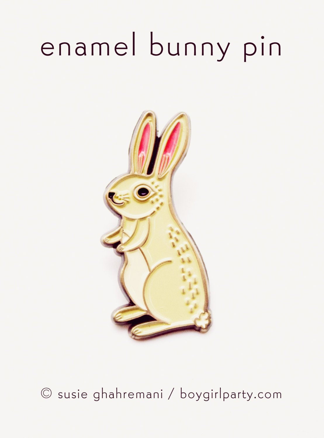 Niedliche Hase Pin/Kaninchen Brosche Emaille von boygirlparty