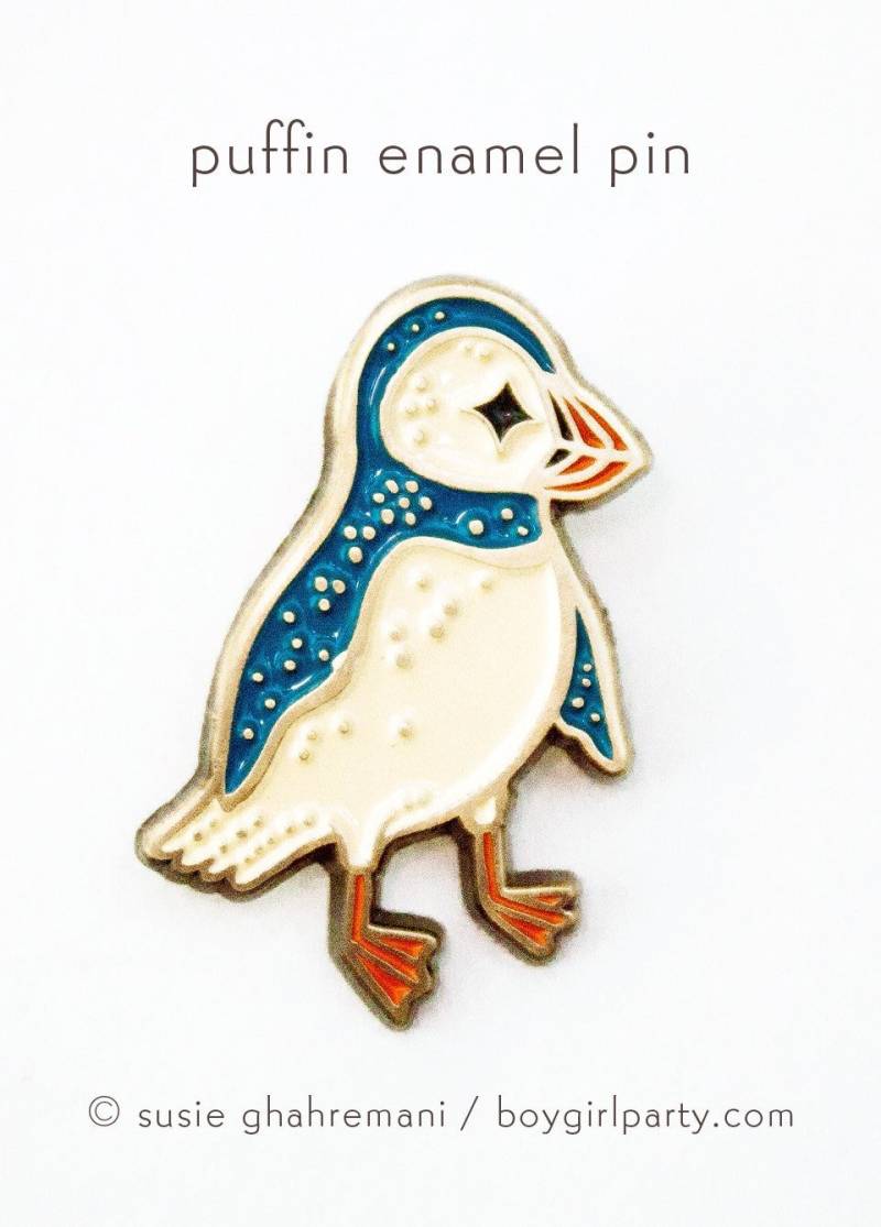 Papageitaucher Pin - Tier Emaille Pin Vogel Anstecknadel Seaside Schmuck Einzigartige Pins Emaille Maine Puffin Niedliche Anstecker Für von boygirlparty