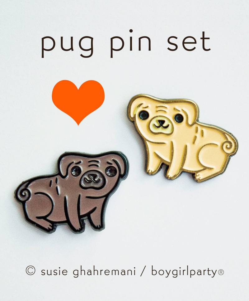 Pins Set Beste Freundin Sammlung Tier Anstecknadel Geschenk von boygirlparty