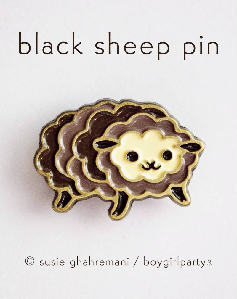 Schwarzes Schaf Ansteckpin Selbstliebe Geschenk Für Sie Anders Süße Tiere Emaille Pins Boygirlparty Schwarzes Schaf Der Familie Farmcore von boygirlparty