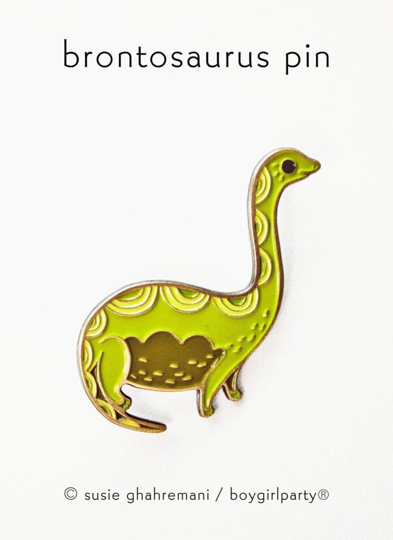 Süßer Dinosaurier Emaille Pin Gold Farbener Weicher Emaille Stift Loch Ness Monster Anstecknadel von boygirlparty