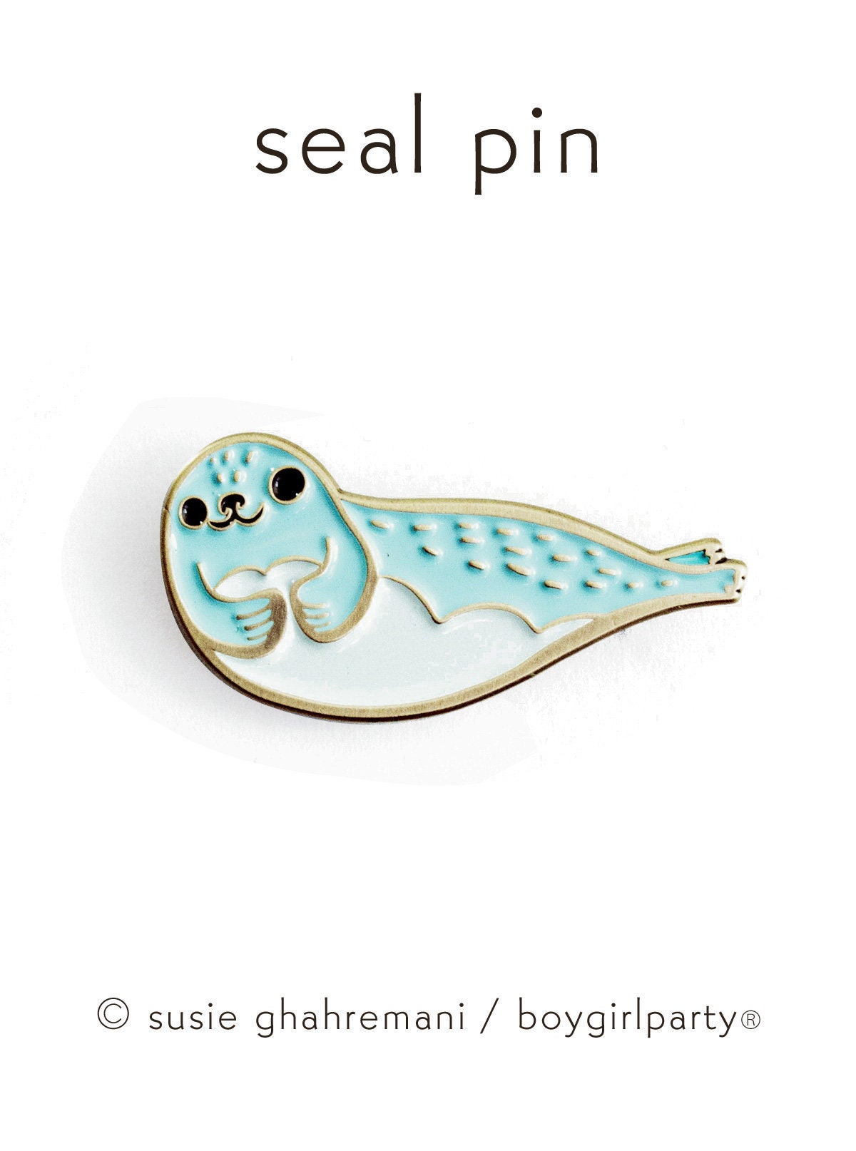 Süßer Enamel Pin Seal Pin Cloisonné Anstecknadel - Tier // Emaille Seelöwe von boygirlparty
