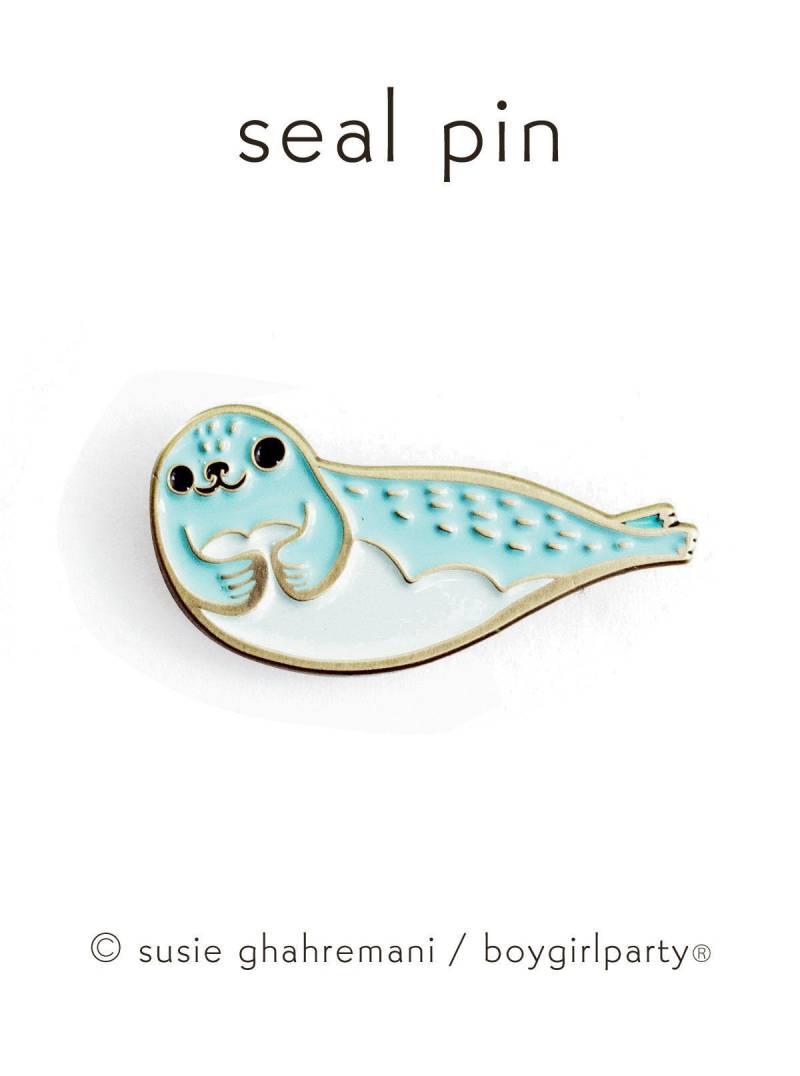Süßer Enamel Pin Seal Pin Cloisonné Anstecknadel - Tier // Emaille Seelöwe von boygirlparty