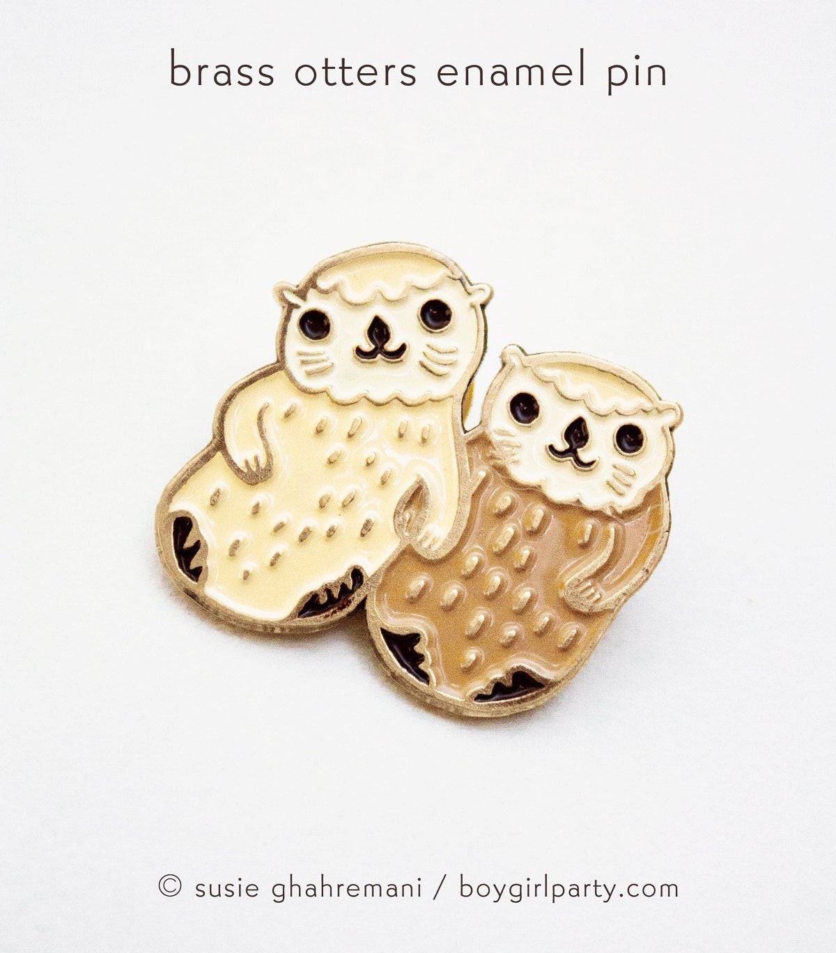 Vermisse Dich Geschenk Für Freund - Otter Pin Lustige Pins Seeotter Emaille Pin Niedliche Otter Händchen Haltend Aufmunternden von boygirlparty