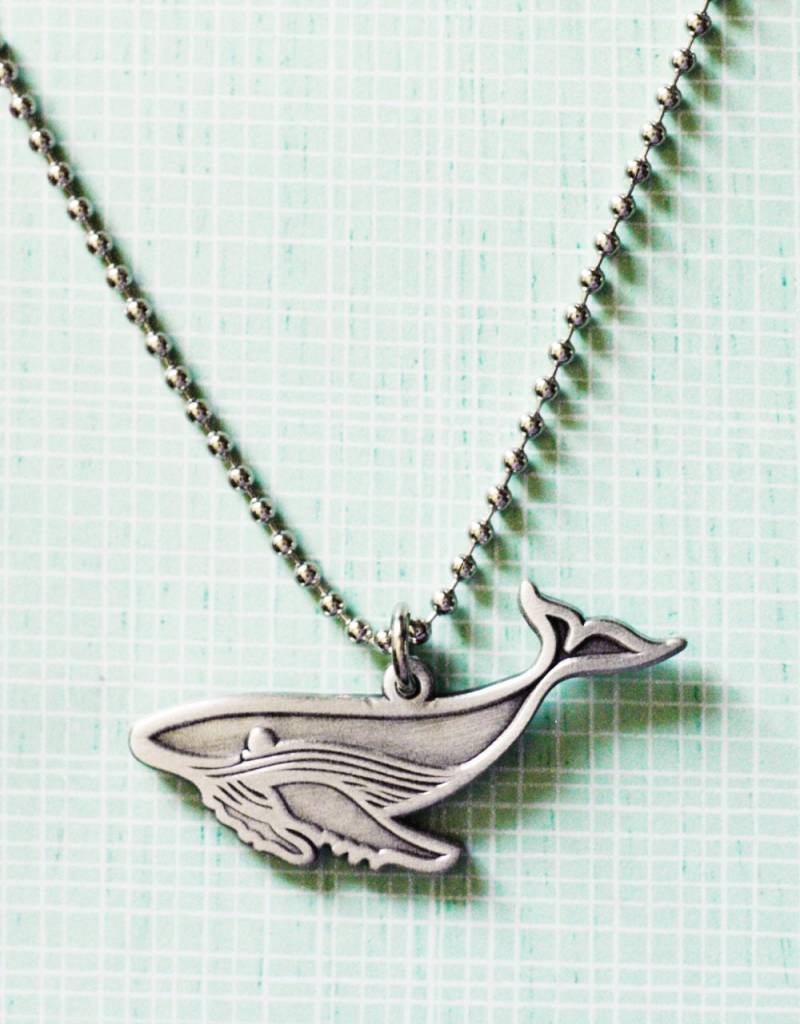 Wal Halskette Handgefertigter Buckelwal Schmuck Buckelhalskette Metall Whale von boygirlparty
