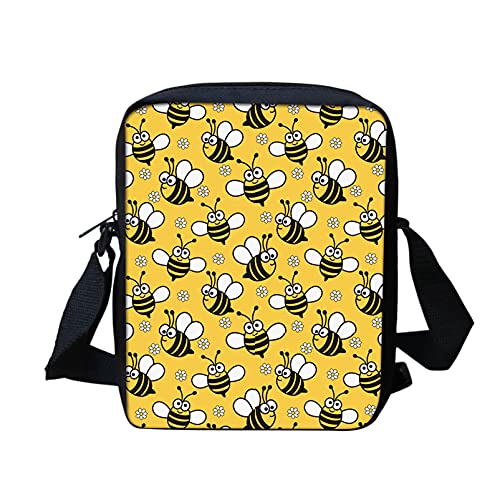 Damen-Umhängetasche, Schmetterling-Design, Violett, Biene, Einheitsgröße von bqabhu