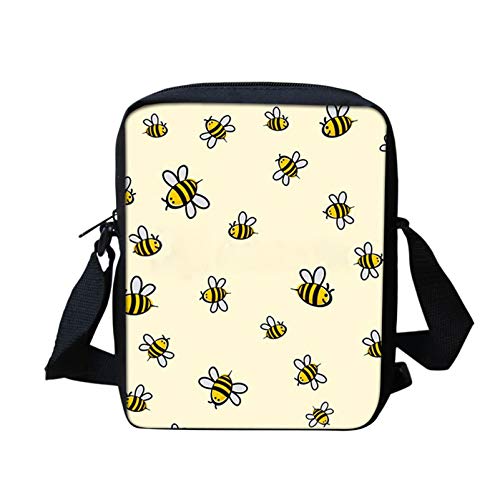 Damen-Umhängetasche, Schmetterling-Design, Violett, Bienen, Einheitsgröße von bqabhu