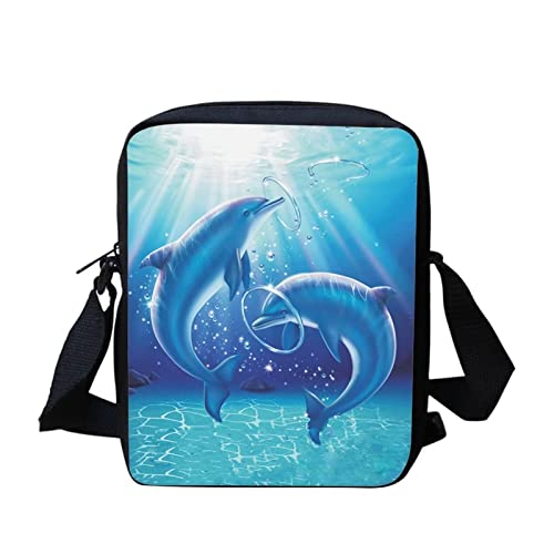 Damen-Umhängetasche, Schmetterling-Design, Violett, Delfin, Einheitsgröße von bqabhu