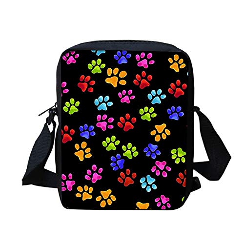 Damen-Umhängetasche, Schmetterling-Design, Violett, Mehrere Hundepfoten, Einheitsgröße Damen-Umhängetasche, Schmetterling-Design, Violett, Mehrere Hundepfoten, Einheitsgröße von bqabhu