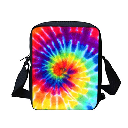 Damen-Umhängetasche, Schmetterling-Design, Violett, Mehrfarbige Batikfärbung, Einheitsgröße von bqabhu