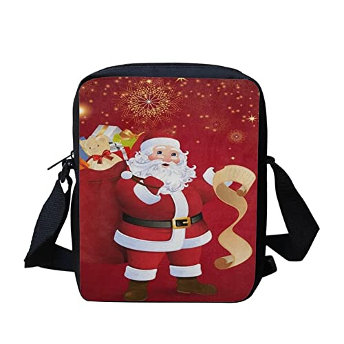 Damen-Umhängetasche, Schmetterling-Design, Violett, Weihnachtsmann, Einheitsgröße von bqabhu