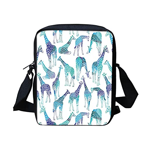 Damen-Umhängetasche, Schmetterling-Design, Violett, giraffe, Einheitsgröße von bqabhu