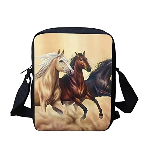 Damen-Umhängetasche, Schmetterling-Design, Violett, pferd, Einheitsgröße von bqabhu