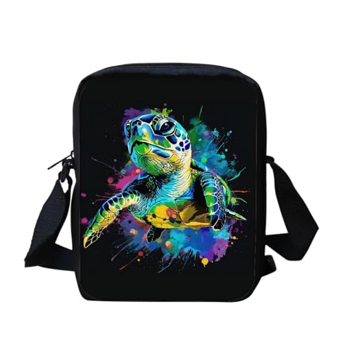 Kleine Umhängetasche mit süßem Panda-Motiv, lässige Schultasche für Damen, Outdoor-Geldbörsen, Mini-Crossbody-Tasche mit verstellbaren Schulterriemen, Meeresschildkröten-Kunst, Einheitsgröße Kleine Umhängetasche mit süßem Panda-Motiv, lässige Schultasche für Damen, Outdoor-Geldbörsen, Mini-Crossbody-Tasche mit verstellbaren Schulterriemen, Meeresschildkröten-Kunst, Einheitsgröße von bqabhu