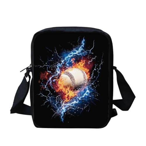 Kuriertasche mit Regenbogen-Flagge, für Damen und Herren, Umhängetasche, Rucksack, Tagesrucksack, Cooler Baseball, Einheitsgröße von bqabhu