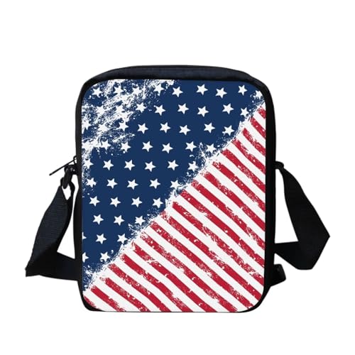 Kuriertasche mit Regenbogen-Flagge, für Damen und Herren, Umhängetasche, Rucksack, Tagesrucksack, US-Flagge, Einheitsgröße von bqabhu