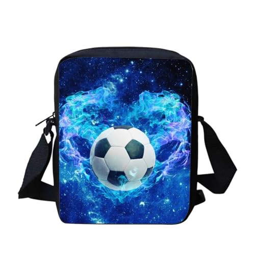 Native Southwest American Aztec Navajo Horse Messenger Bag Small Hobo Crossbody Bag with Multiple Pockets Casual Shoulder Tote Bag, Blauer Fußball, Einheitsgröße von bqabhu