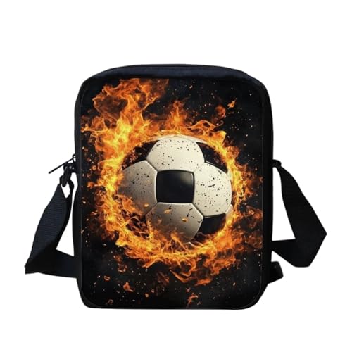 Shih Tzu Moon Floral Crossbody Tasche für Reisen Damen Herren Kleine Kuriertasche Leichte Schultertasche Geldbörse Organizer, Feuerball Ball, Einheitsgröße von bqabhu