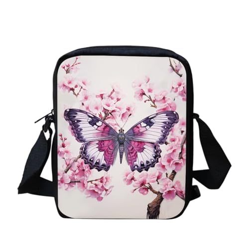 Umhängetasche mit weihnachtlicher Katze, für Damen, Mini-Umhängetasche, süße Umhängetasche, Schultertasche für Damen und Herren, kleine Umhängetasche, Mini-Handygeldbörse, Geldbörse mit Reißverschluss von bqabhu