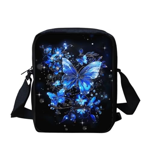 Umhängetasche mit weihnachtlicher Katze, für Damen, Mini-Umhängetasche, süße Umhängetasche, Schultertasche für Damen und Herren, kleine Umhängetasche, Mini-Handygeldbörse, Geldbörse mit Reißverschluss von bqabhu