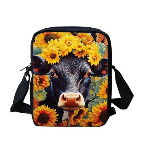 Umhängetasche mit weihnachtlicher Katze, für Damen, Mini-Umhängetasche, süße Umhängetasche, Schultertasche für Damen und Herren, kleine Umhängetasche, Mini-Handygeldbörse, Geldbörse mit Reißverschluss von bqabhu