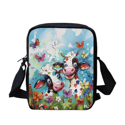 Umhängetasche mit weihnachtlicher Katze, für Damen, Mini-Umhängetasche, süße Umhängetasche, Schultertasche für Damen und Herren, kleine Umhängetasche, Mini-Handygeldbörse, Geldbörse mit Reißverschluss von bqabhu