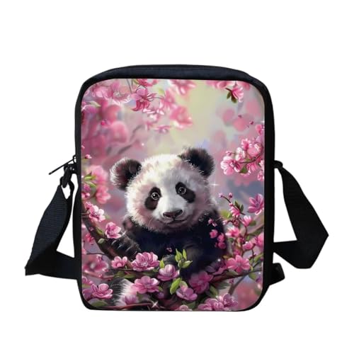 White Tiger Messenger Bag für Damen, Crossbody, Geldbörse, Reißverschluss, Mini-Schultertasche mit verstellbarem Riemen, Cherry Blossom Axolotl, Einheitsgröße von bqabhu
