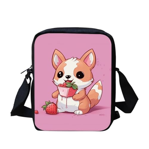bqabhu Axolotl Kleine Umhängetasche für Damen und Herren, Kuriertasche für Reisen und Einkaufen, Corgi Dog 2, Einheitsgröße von bqabhu