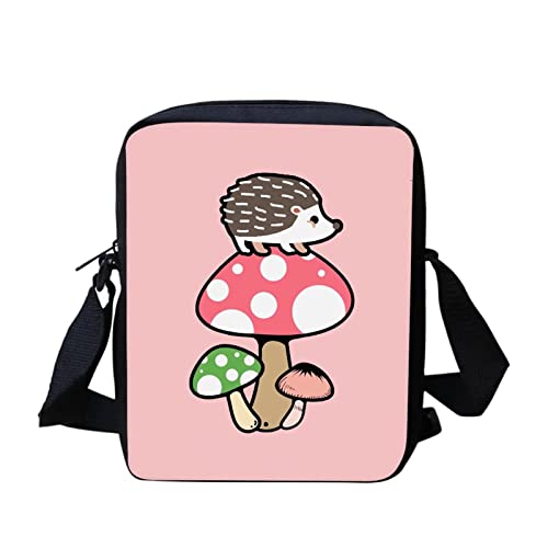 bqabhu Axolotl Kleine Umhängetasche für Damen und Herren, Kuriertasche für Reisen und Einkaufen, Igel, Einheitsgröße von bqabhu