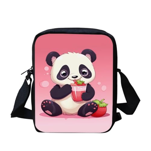 bqabhu Axolotl Kleine Umhängetasche für Damen und Herren, Kuriertasche für Reisen und Einkaufen, Panda 2, Einheitsgröße bqabhu Axolotl Kleine Umhängetasche für Damen und Herren, Kuriertasche für Reisen und Einkaufen, Panda 2, Einheitsgröße von bqabhu