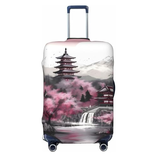 bqabhu Gepäckabdeckung, waschbar, elastisch, kratzfest, für Kinder und Erwachsene, Orange, Japanische Seenlandschaft, L fits 25-28 inch Suitcase, Gepäckabdeckung bqabhu Gepäckabdeckung, waschbar, elastisch, kratzfest, für Kinder und Erwachsene, Orange, Japanische Seenlandschaft, L fits 25-28 inch Suitcase, Gepäckabdeckung von bqabhu