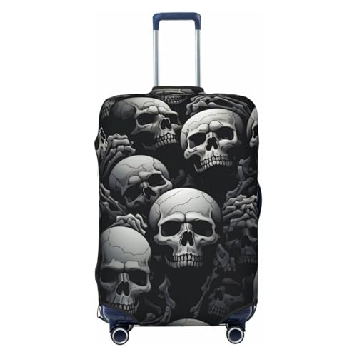 bqabhu Gepäckabdeckung, waschbar, elastisch, kratzfest, für Kinder und Erwachsene, Orange, totenkopf, L fits 25-28 inch Suitcase, Gepäckabdeckung bqabhu Gepäckabdeckung, waschbar, elastisch, kratzfest, für Kinder und Erwachsene, Orange, totenkopf, L fits 25-28 inch Suitcase, Gepäckabdeckung von bqabhu