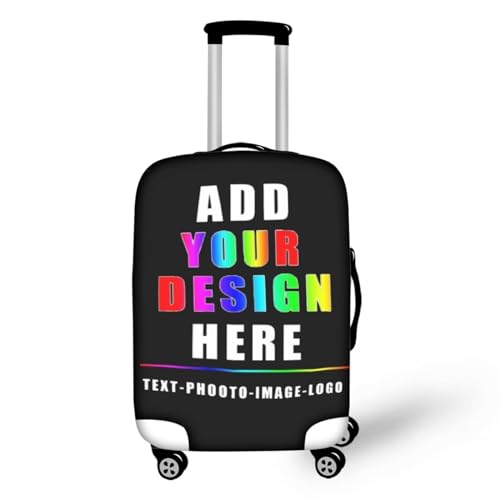 bqabhu Rosa Marmor-Textur-Gepäckabdeckung für Reisen – Damen Kofferschutz, elastischer und tragbarer Koffer, Staubschutz, 1 individuelles Design, L fits 25-28 inch Suitcase, Gepäckabdeckung von bqabhu