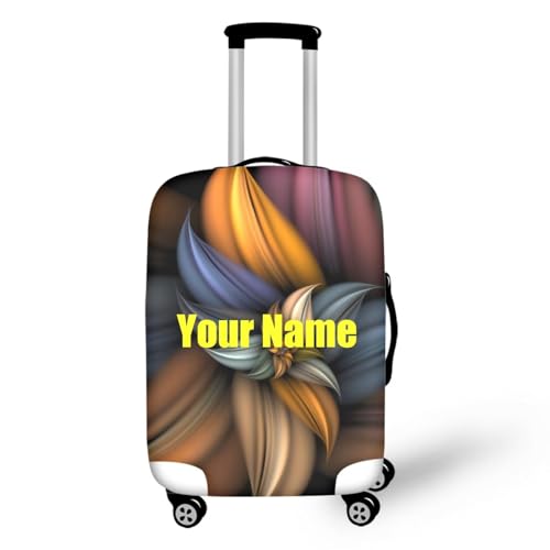 bqabhu Rosa Marmor-Textur-Gepäckabdeckung für Reisen – Damen Kofferschutz, elastischer und tragbarer Koffer, Staubschutz, Eine individuelle Design-Kunstblume, XL fits 29-32 inch Suitcase von bqabhu