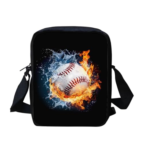 bqabhu Süße Koala Damen Messenger Bag Schulter Crossbody Umhängetasche mit verstellbarem Riemen, Feuerfußball, Einheitsgröße von bqabhu